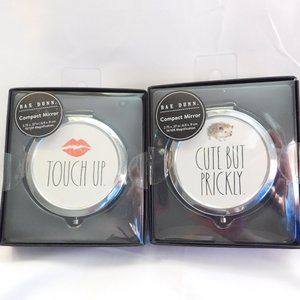 Rae Dunn Compact Mirrors with Magnification 2 Mirrors NEW
